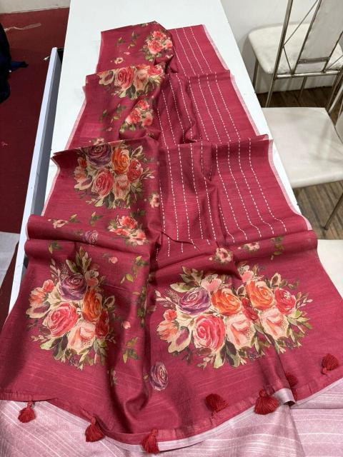 Dazira smooth tussar Bulk saree suppliers
