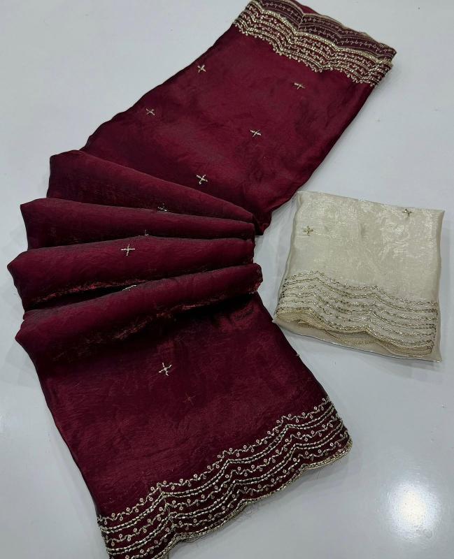 Dazira Space Sattin Bits Sequence Best saree wholesalers in Mumbai
