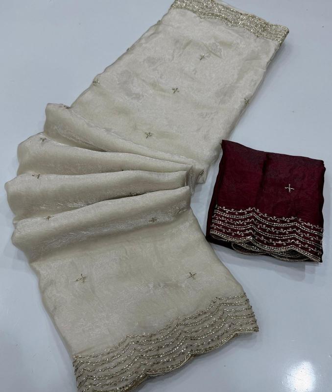 Dazira Space Sattin Bits Sequence Best saree wholesalers in Mumbai