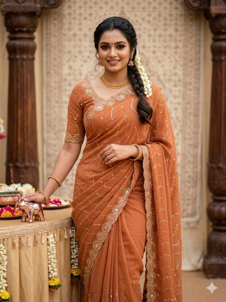 Dazira Star georgett Wholesale saree manufacturers in Hyderabad