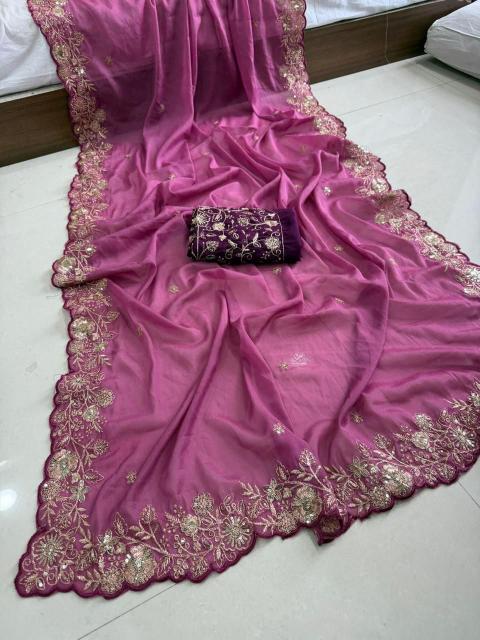 Dazira Star Georgette Sequence Bulk saree suppliers in Mumbai