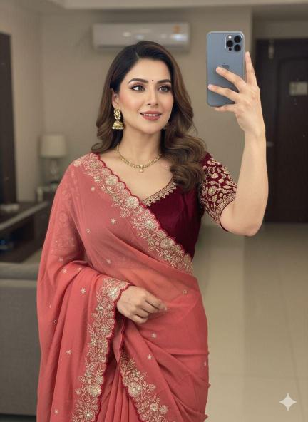 Dazira Star Georgette Sequence Bulk saree suppliers in Mumbai