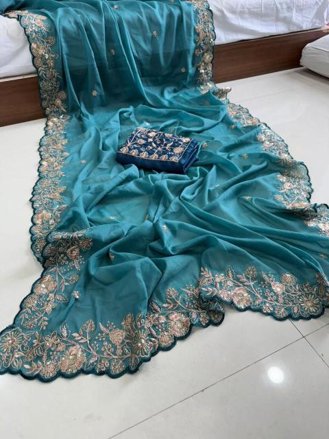 Dazira Star Georgette Sequence Bulk saree suppliers in Mumbai