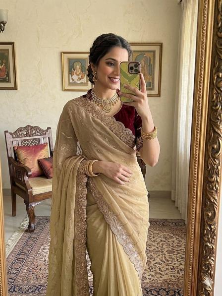 Dazira Star Georgette Sequence Wholesale saree suppliers in Ahmedabad