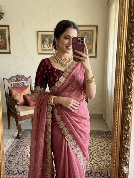 Dazira Star Georgette Sequence Wholesale saree suppliers in Ahmedabad