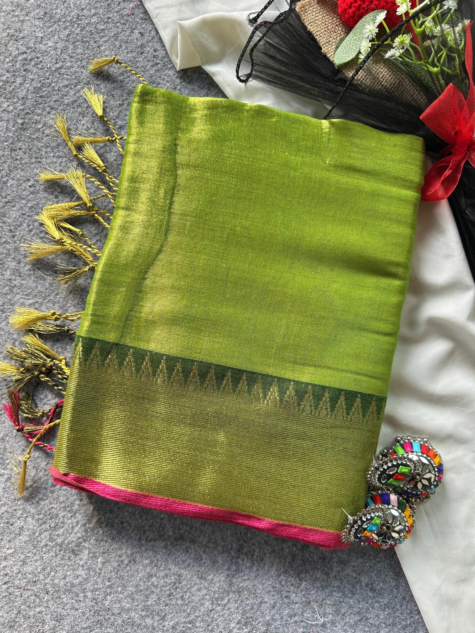 Dazira Tissue cotton with Havy Boder Wholesale saree manufacturers in Kolkata
