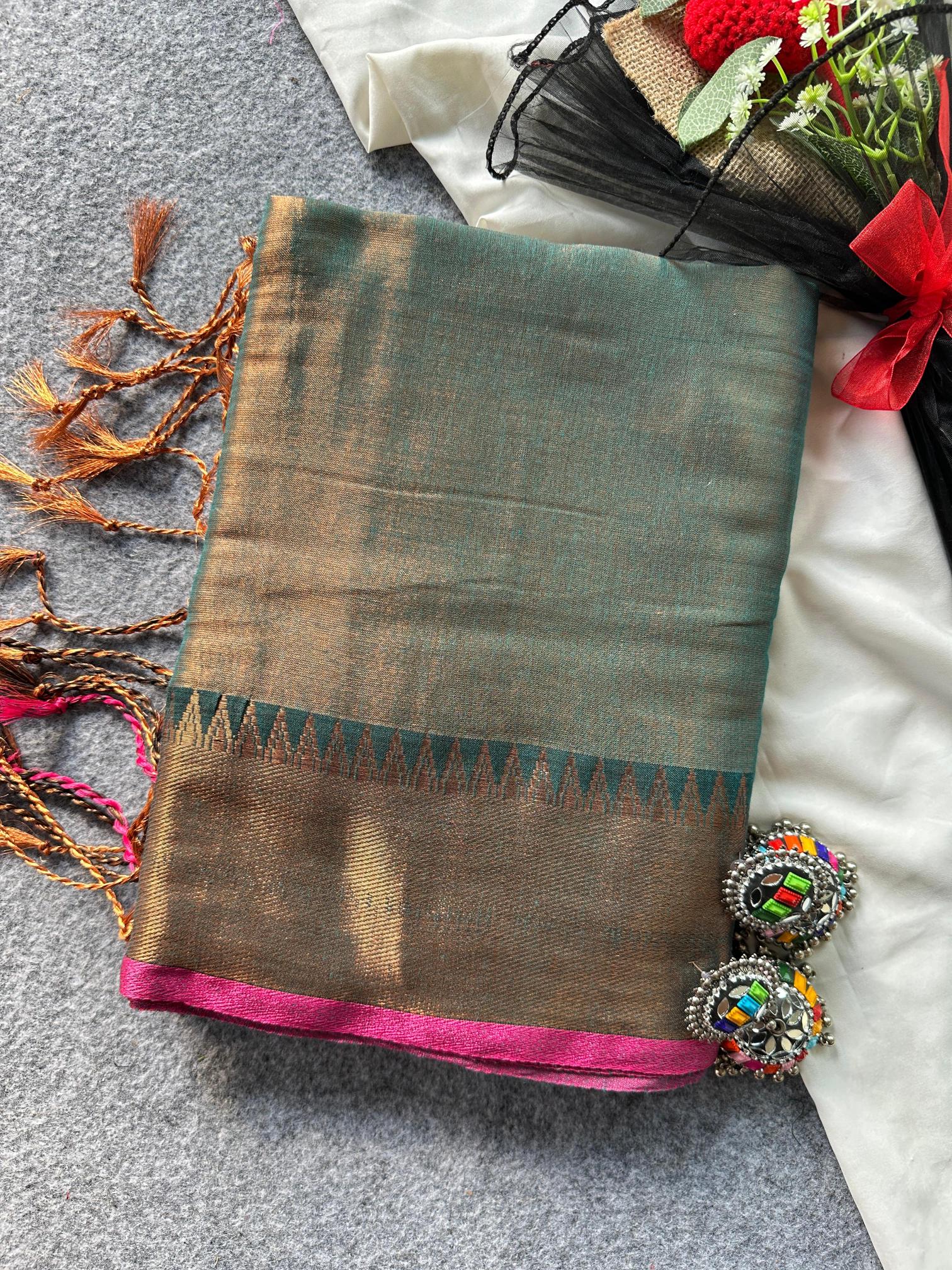Dazira Tissue cotton with Havy Boder Wholesale saree manufacturers in Kolkata