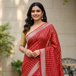 Dazira Viscose Goergette Wholesale saree shops in Pune