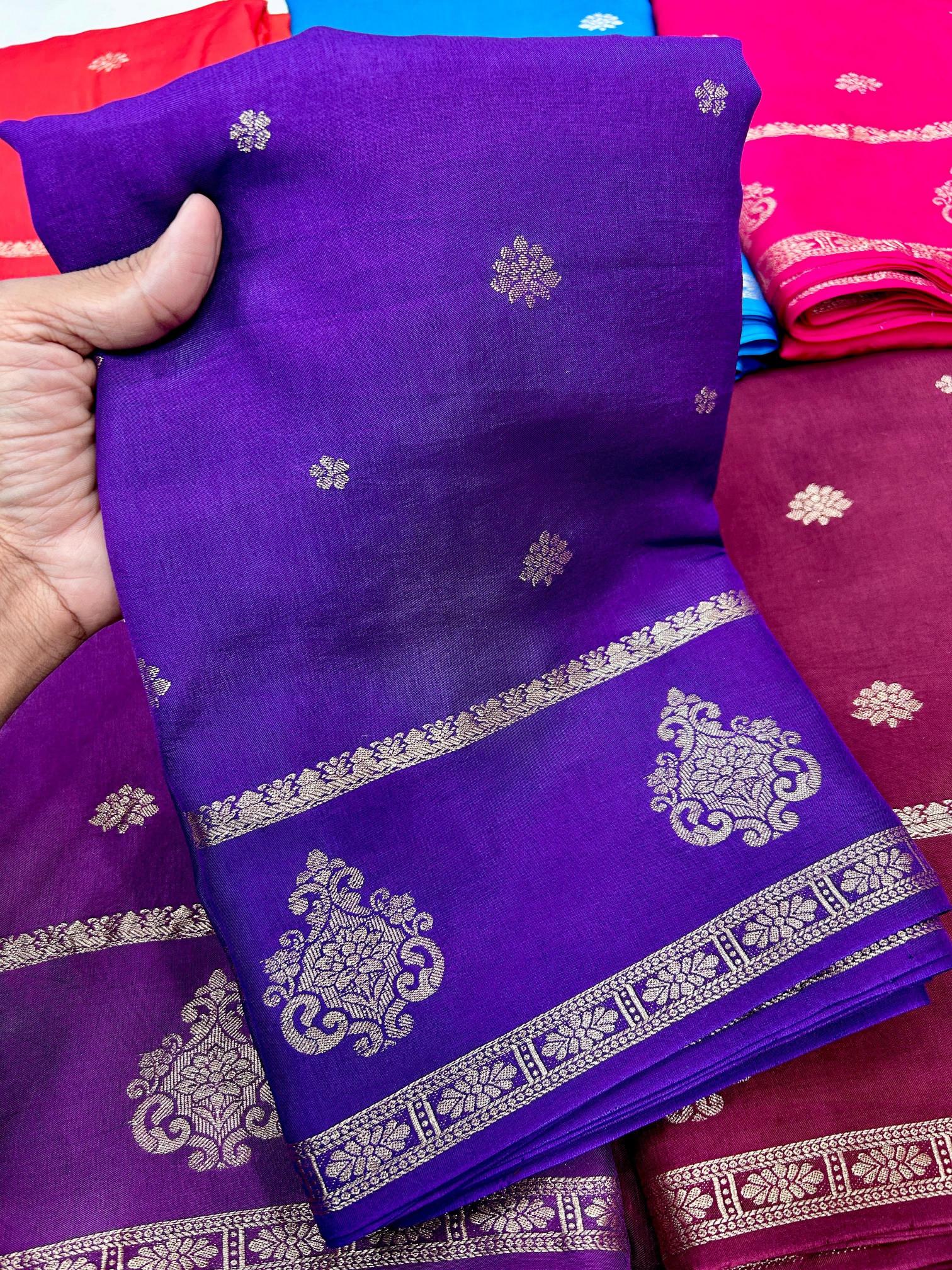 Dazira Viscose Muslin Silk Wholesale saree shops in Mumbai