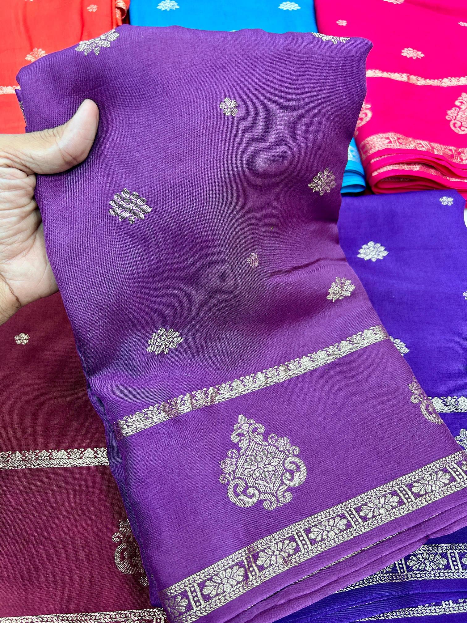 Dazira Viscose Muslin Silk Wholesale saree shops in Mumbai
