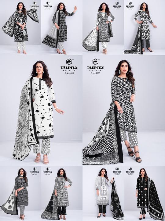 Deeptex Aaliza Black & White Vol-4 Wholesale dress materials in Kolkata