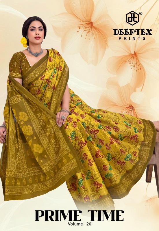 Deeptex Prime Time Vol-20 – Cotton Saree - Wholesale Catalog