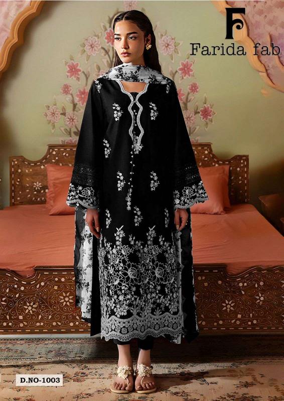 Farida Fab Black & White Salwar kameez manufacturers