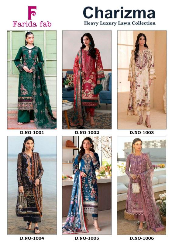 Farida Fab Charizma – Karachi Dress Material - Wholesale Catalog