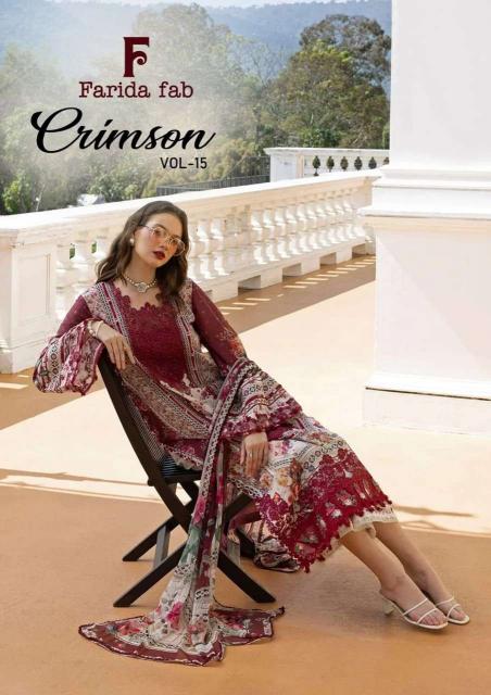 Farida Fab Crimson Vol-15 – Karachi Readymade Kurti Pant With Dupatta - Wholesale Catalog