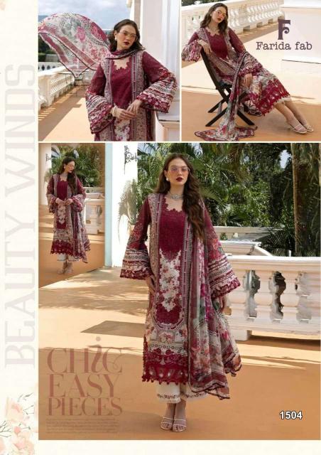 Farida Fab Crimson Vol-15 – Karachi Readymade Kurti Pant With Dupatta - Wholesale Catalog