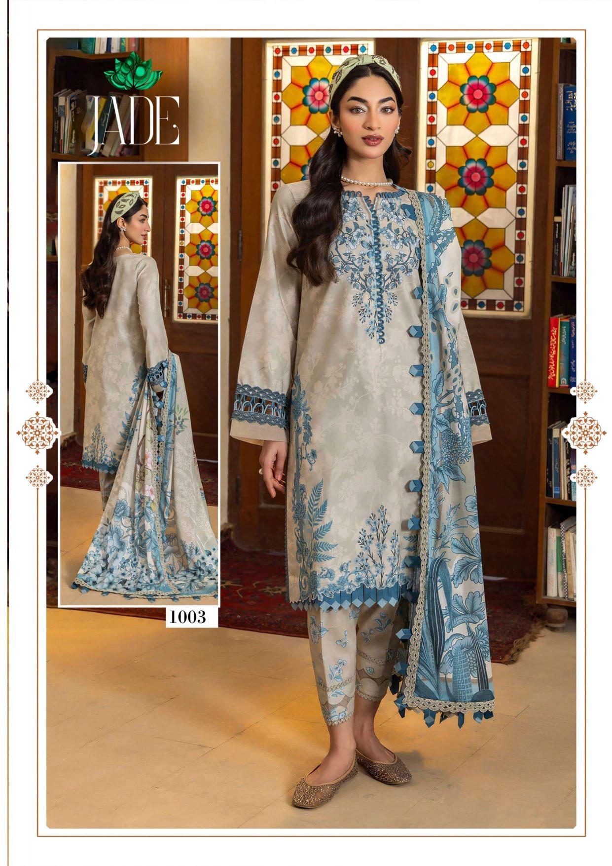 Farida Fab Jade Bin Saeed Vol-1 – Karachi Kurti Pant With Dupatta - Wholesale Catalog