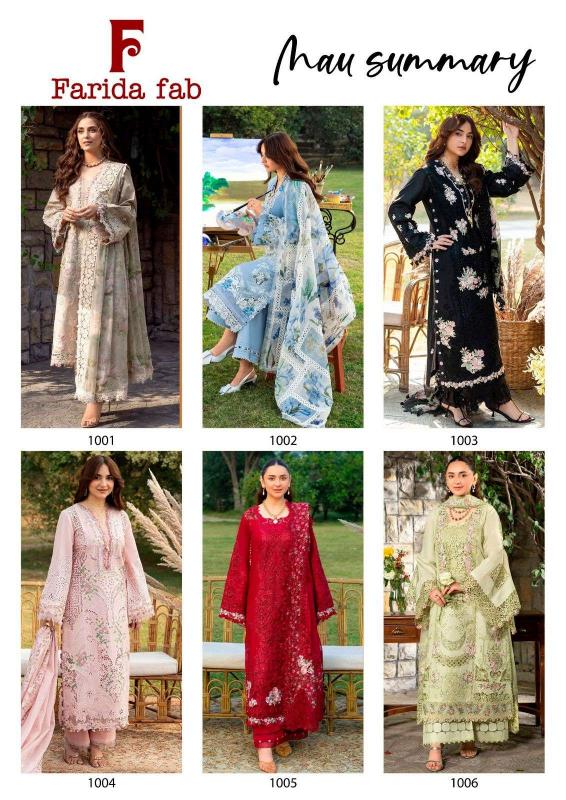 Farida Fab Mau Summary – Karachi Dress Material - Wholesale Catalog