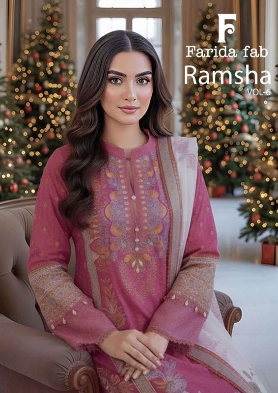 Farida Fab Ramsha Vol-6 – Karachi Readymade Kurti Pant With Dupatta - Wholesale Catalog
