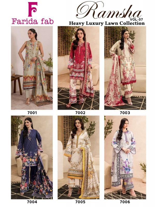Farida Fab Ramsha Vol-7 – Karachi Dress Material - Wholesale Catalog