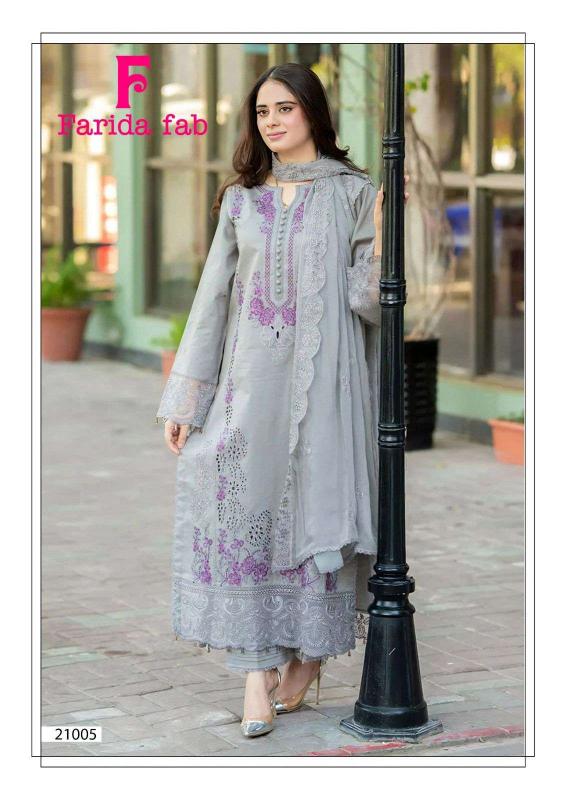 Farida Fab Sobia Nazir Vol-21 – Karachi Dress Material - Wholesale Catalog