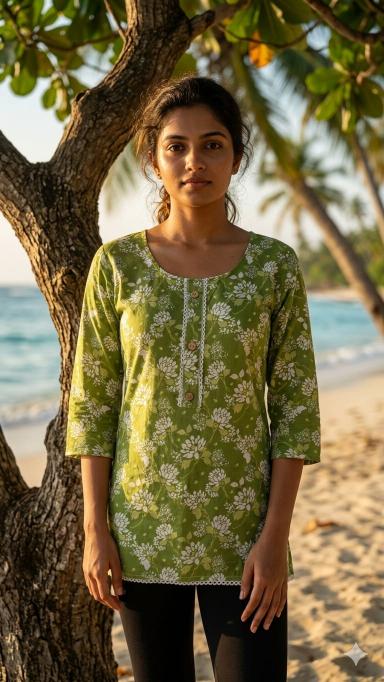 Felocity Cotton Printed Tunic Indian Kurti supplier in Kolkata