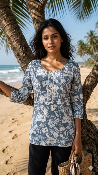 Felocity Cotton Printed Tunic Indian Kurti supplier in Kolkata