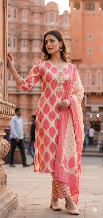 Felocity Cotton Slub Print Kurti manufacturers in Ahmedabad