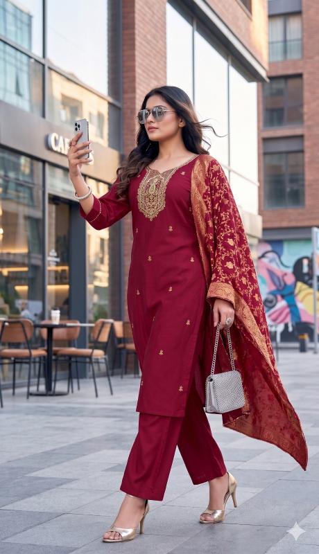 Felocity MY  STYLE  Viscose Silk Surat kurti manufacturers and wholesalers