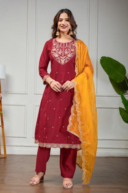 Felocity Roman Silks Anarkali Wholesale Kurti suppliers in Vadodara