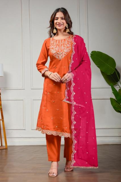 Felocity Roman Silks Anarkali Wholesale Kurti suppliers in Vadodara