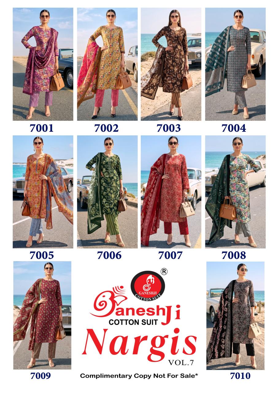 Ganeshji Nargis Vol-7 – Dress Material - Wholesale Catalog
