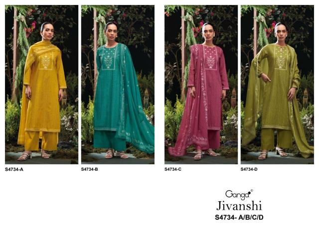 GANGA JIVANSHI 4734 Wholesale Salwar Suit Market in Surat