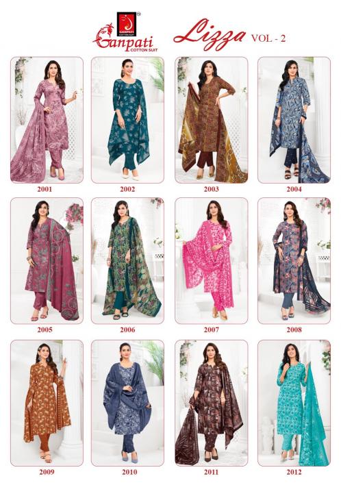 Ganpati Lizza Vol-2 – Kurti Pant With Dupatta - Wholesale Catalog