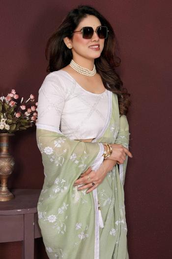 GC SOFT MOSS SATIN PATTA Saree wholesale price in Ahmedabad