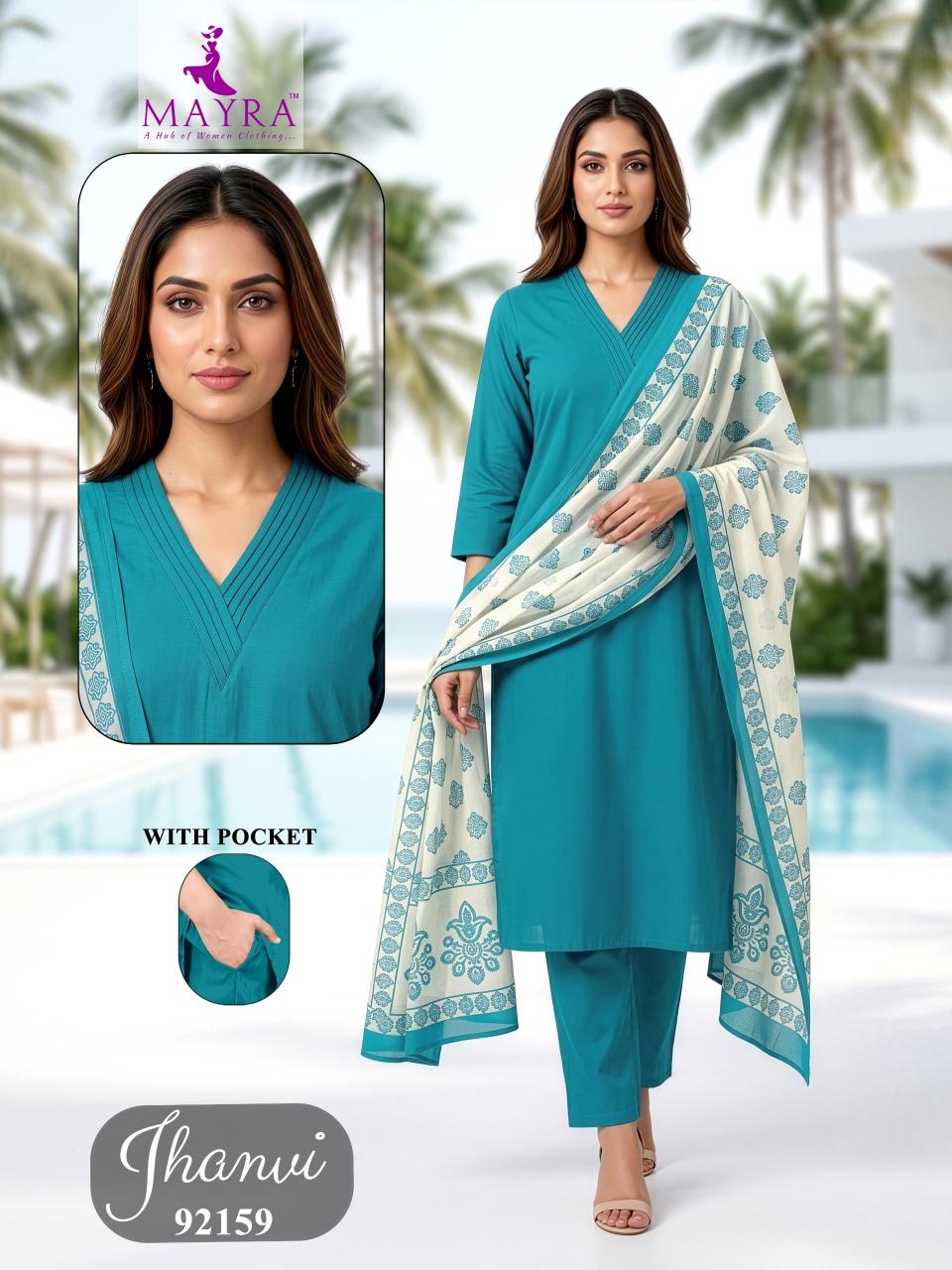 JHANVI WHOLESALE KURTI 3PCS 
