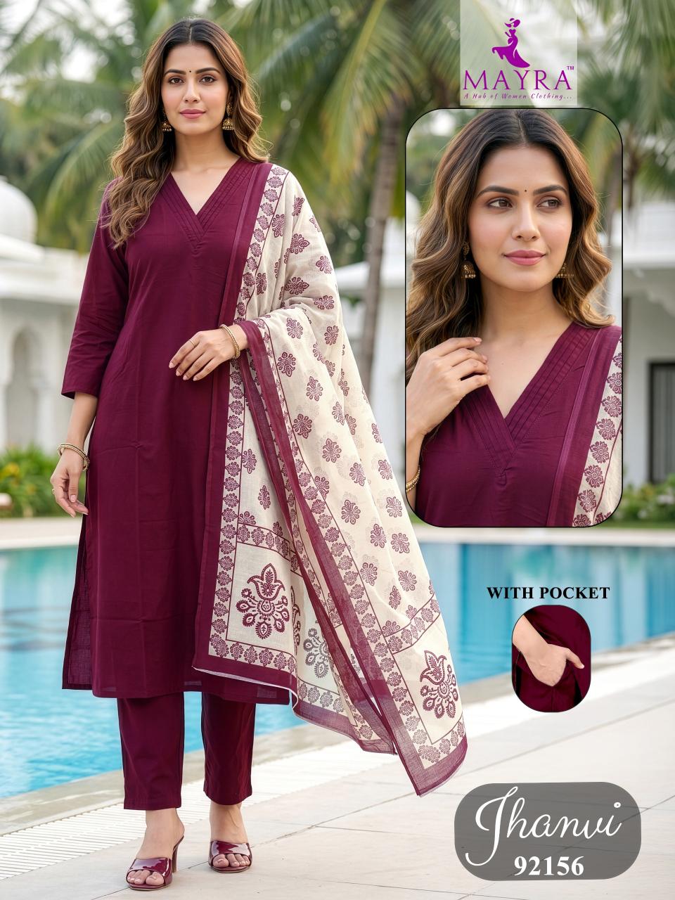 JHANVI WHOLESALE KURTI 3PCS 