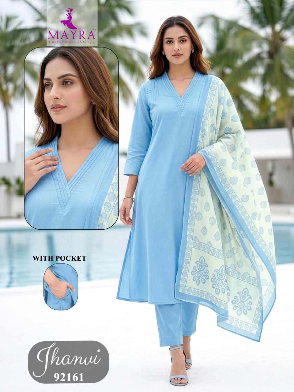 JHANVI WHOLESALE KURTI 3PCS 