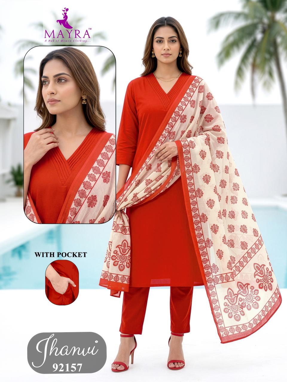 JHANVI WHOLESALE KURTI 3PCS 