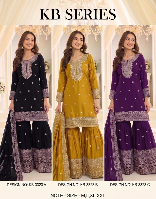KB SERIES PRESENT SHARARA 3323  Bulk salwar suits in Bangalore