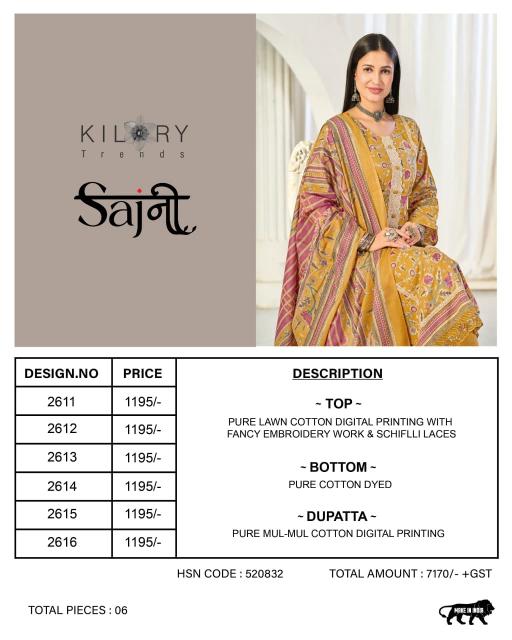 KILORY TRENDS SAJNI Wholesale salwar Kameez suppliers in Kolkata