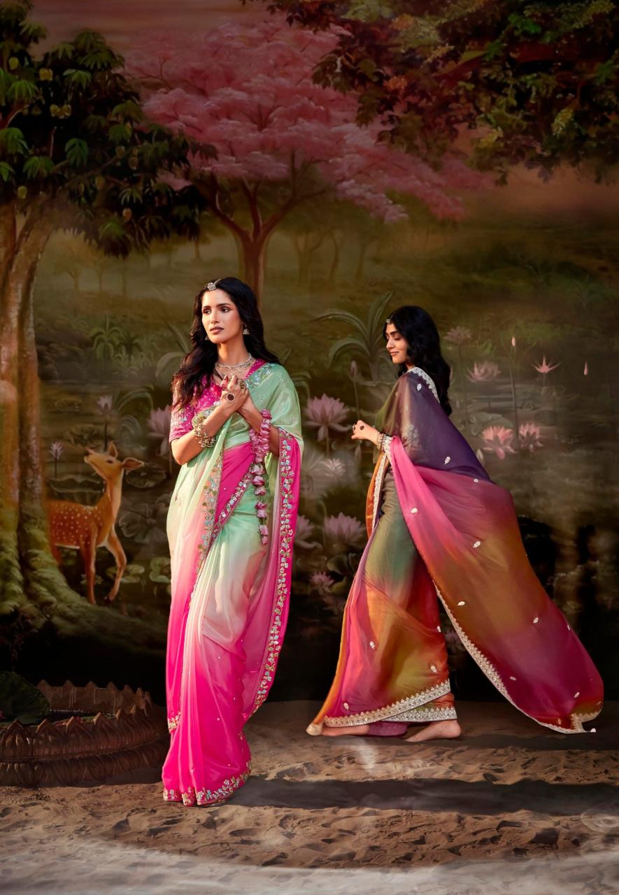 Kimora Tissue Organza Wholesale sarees Kolkata