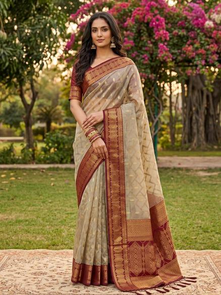 MADHVI COTTON BY SHREE SHYAM FASHION BARND fancy designer COTTON Silk WITH ZARI BORDAR fabric saree wholesale with Fancy latkan