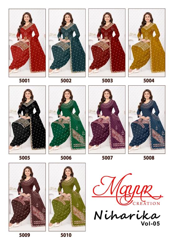 Mayur Niharika Vol-5 – Dress Material - Wholesale Catalog