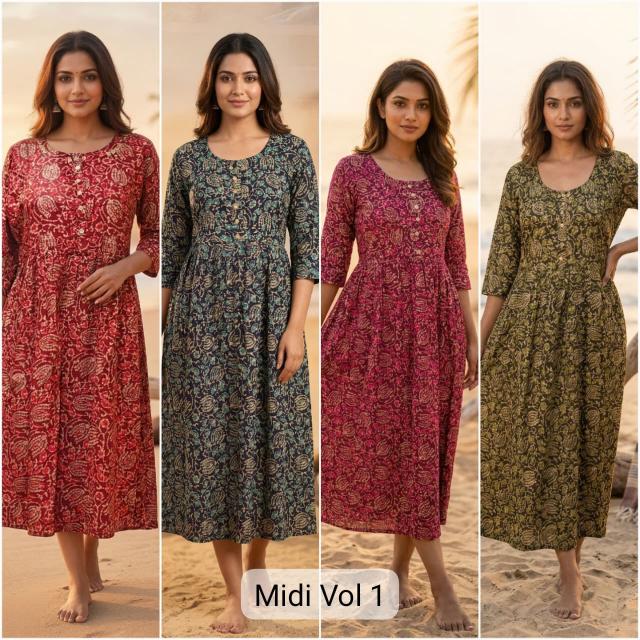 Midi Vol 1 Kurti catalog wholesale in Bangalore