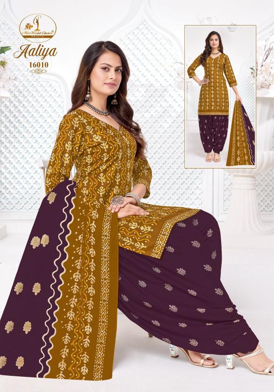 Miss World Aaliya Vol-16 Wholesale saree dress materials in Gujarat