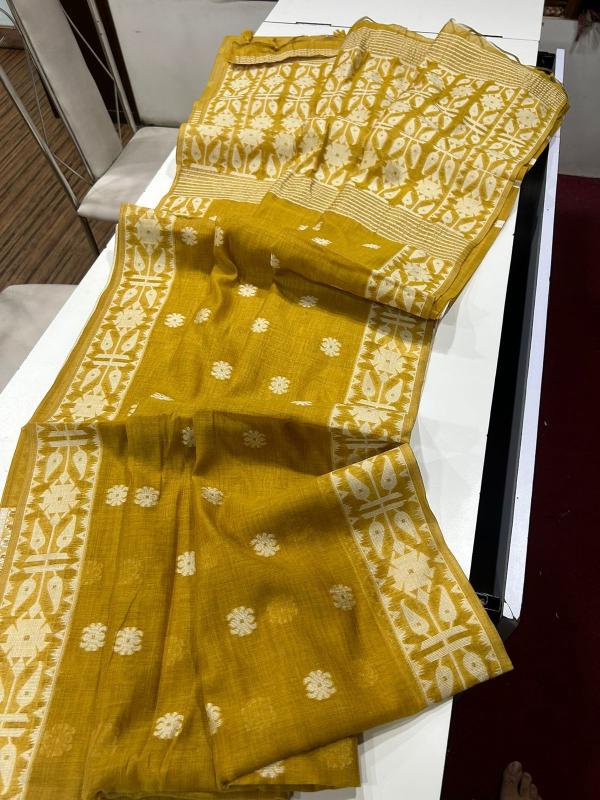 MUGA COTTON JAMDANI 6 Kolkata wholesale saree bazaar