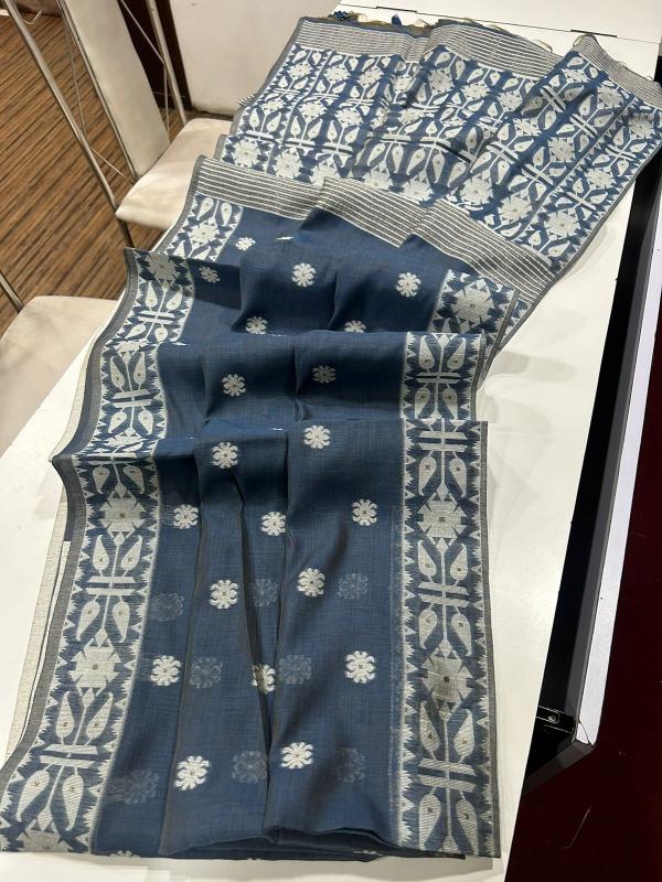 MUGA COTTON JAMDANI 6 Kolkata wholesale saree bazaar
