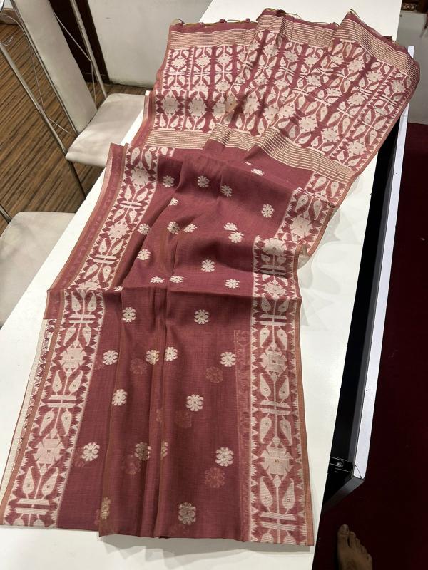 MUGA COTTON JAMDANI 6 Kolkata wholesale saree bazaar