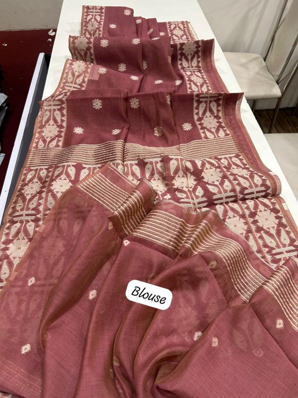 MUGA COTTON JAMDANI 6 Kolkata wholesale saree bazaar